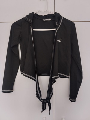 Bolero jacket Sportsgirl cropped with hood like new, black small