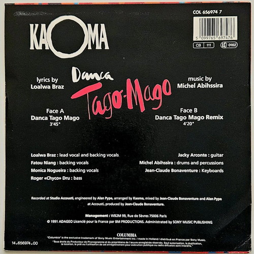 Kaoma Danca Tago Mago 7" vinyl single like new, French edition 1991