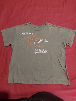 Benetton children's short-sleeve t-shirt like new, size 128 cm, green