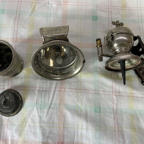 VITA acetylene bicycle lamp used, antique collectible