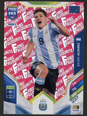 2026 FIFA 365 Adrenalyn XL FAN83 Alvarez κόκκινη κάρτα σαν καινούργιο