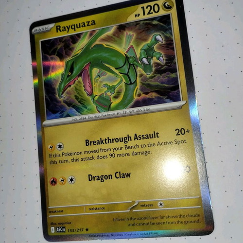 Rayquaza Pokemon card like new