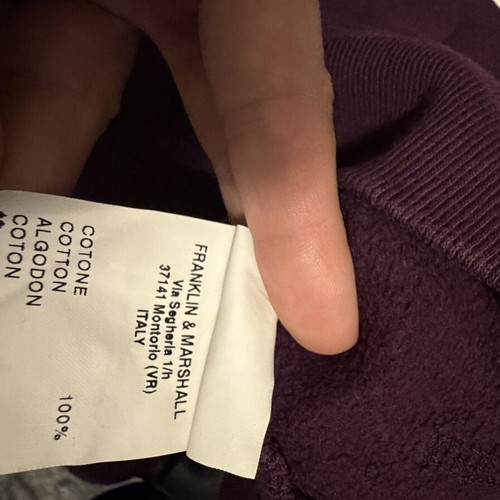 Franklin & Marshall Hoodie Small dark plum like new