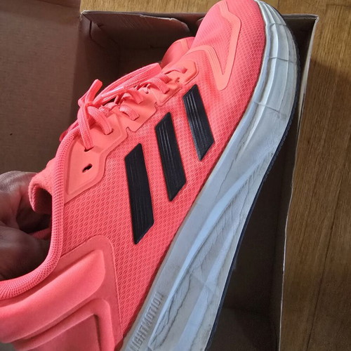 Adidas Duramo 10 athletic shoes used, size 47, bright orange