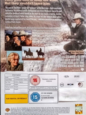 Tom Horn DVD σαν καινούργιο, γουέστερν δράσης με Στηβ Μακ Κουίν