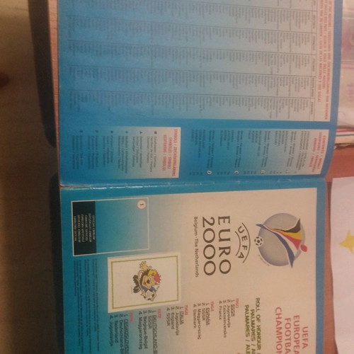 Euro 2000 Album used with stickers and notes