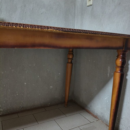 Wooden dining table used, 140x82x82 cm
