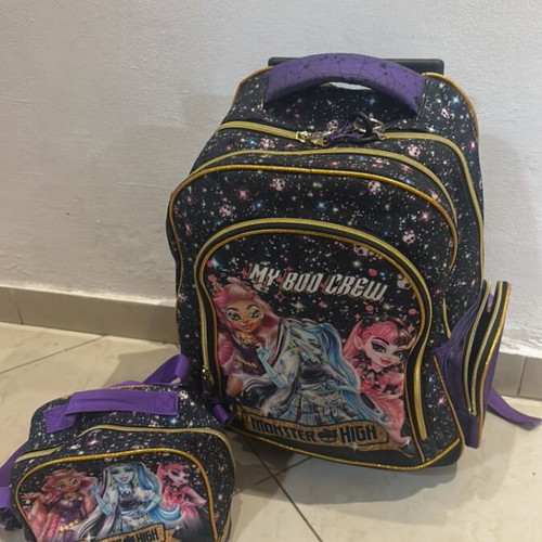 Monster High children's backpack and lunch bag