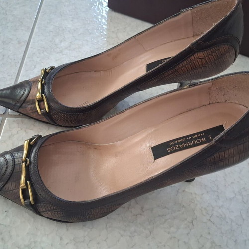 Bournazos classic leather pumps brown size 37.5 like new