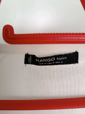Mango πλεκτή μπλούζα άσπρη μέγεθος M μεταχειρισμένη