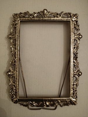 Antique frame used, silver or silver-plated without glass