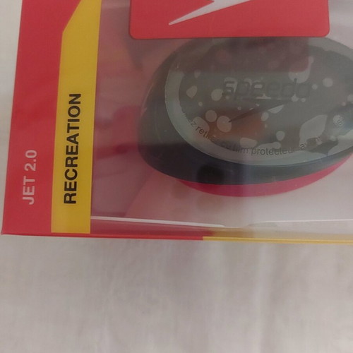 Speedo swimming goggles black with red details new