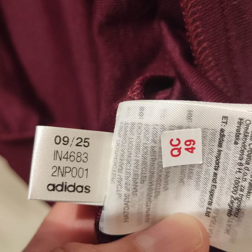 Adidas modern jacket like new, XXL, burgundy red