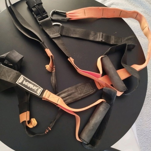 Suspension Training Straps used with door anchor