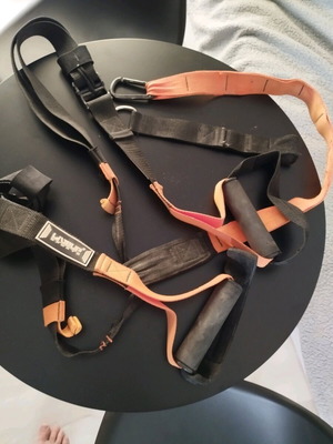 Suspension Training Straps used with door anchor