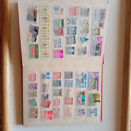 Stamp collection used with 16-page album
