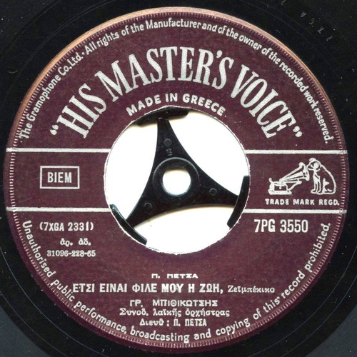Mpithikotsis 45 RPM record used
