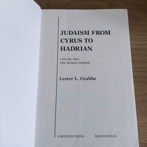 Judaism from Cyrus to Hadrian vol.2 The Roman Period book like new, English