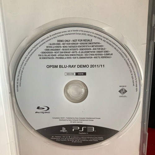 PlayStation 3 disk with 10 playable demos used