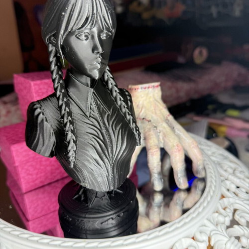 Wednesday Addams & Thing decorative sculpture set