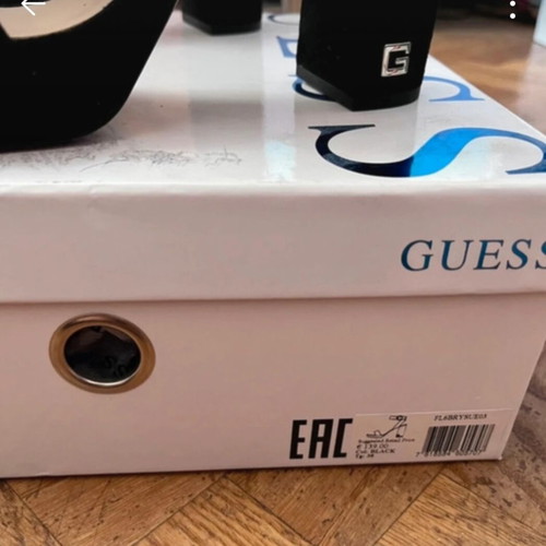 Guess black leather sandals, size 38