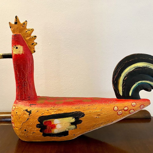 Easter decorative wooden handmade rooster like new