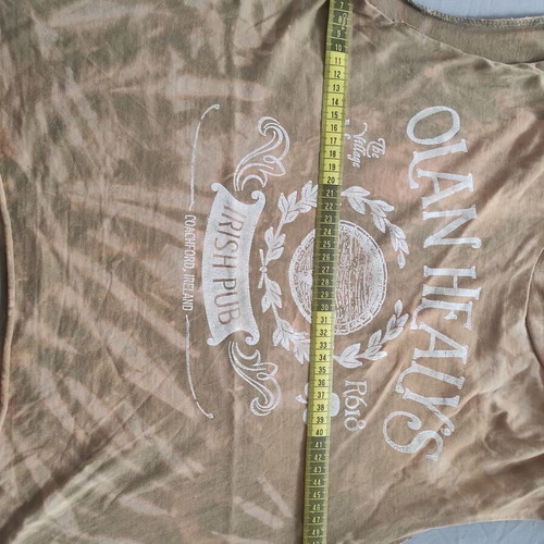 Old Navy Irish Themed Tie Dye Bleached Reworked Muscle Tee refurbished