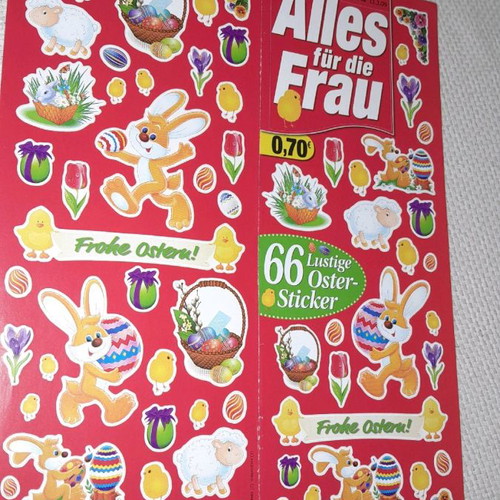 Easter stickers new, pack of 7 sheets