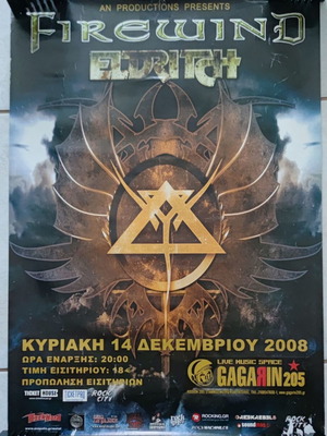 Firewind live poster Athens 14.12.2008 used