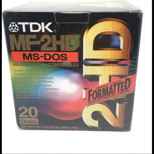 Computer floppy disks new, pack of 20, TDK MF 2HD 3.5"