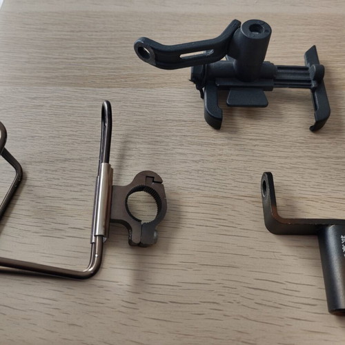 Motorcycle cup holder and phone mount used, metal set