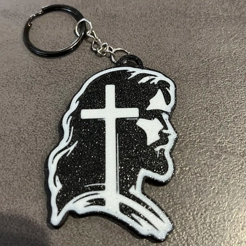 Jesus Keychain with Cross new