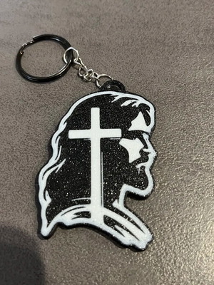 Jesus Keychain with Cross new