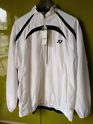 Yonex sports tracksuit white with black design size M men's new