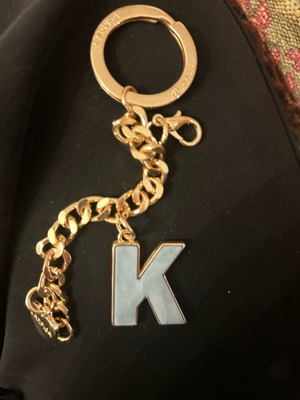 Carpisa keychain with monogram K new, multicolor
