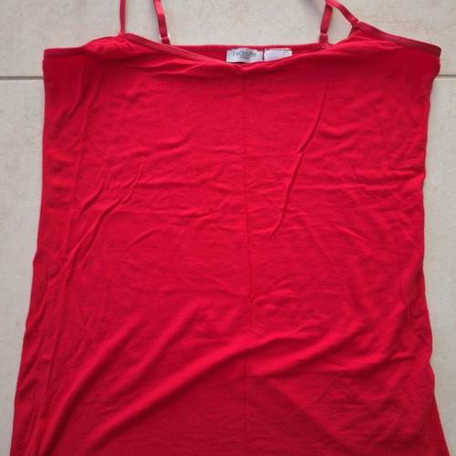 La Redoute Collections red tank top with adjustable straps, XS