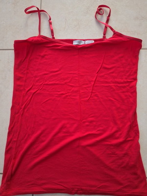 La Redoute Collections red tank top with adjustable straps, XS