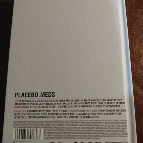 Placebo Meds CD/DVD like new