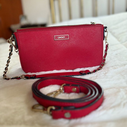 DKNY crossbody bag used, red with extra strap