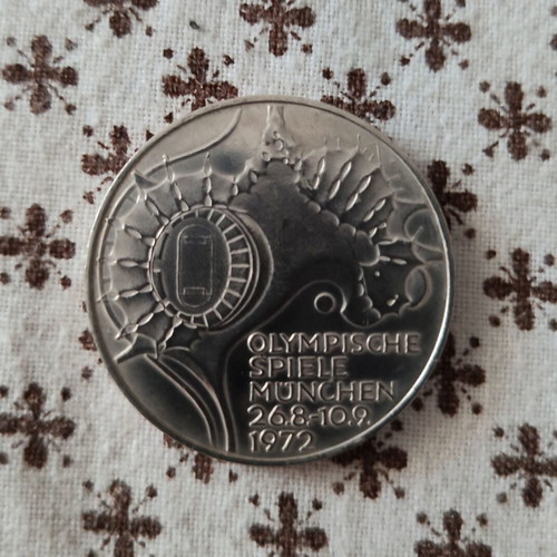 Silver coin 10 mark Germany Olympic Games 1972 like new