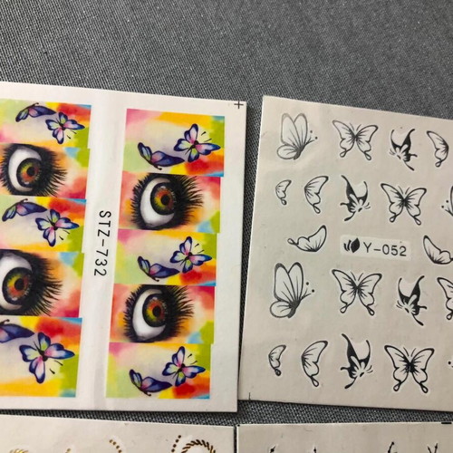 Water Nail Stickers Set of 4 New Full Nail
