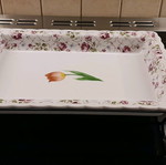 Serving platter with stand new