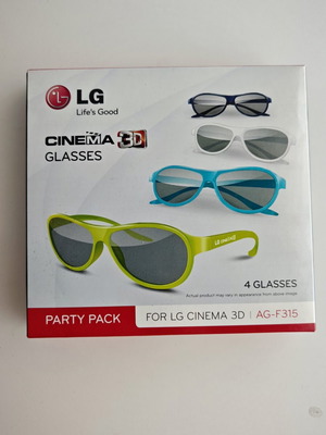 LG Cinema 3D Glasses Party Pack AG-F315 καινούργια, 4 ζευγάρια