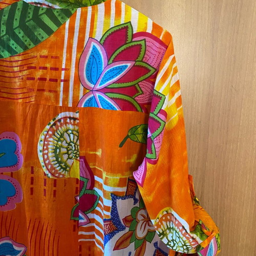 Long oversized colorful shirt new, cotton