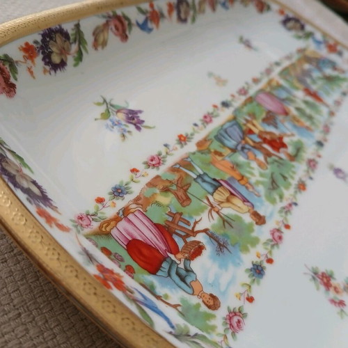 Large Winterling Germany porcelain platter with gold leaf like new
