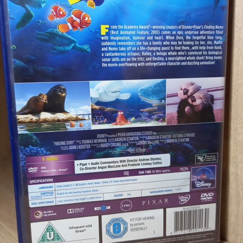 Finding Dory DVD used with English subtitles