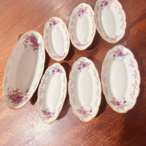 Antique Russian porcelain meze set like new, 7 pieces