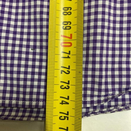 Ralph Lauren Oxford shirt L, purple and white checked, orange pony