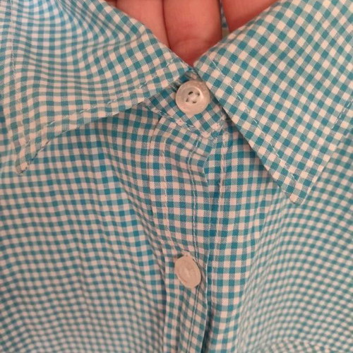 Schoeffel lightweight women's shirt plaid pattern sizes L/XL like new