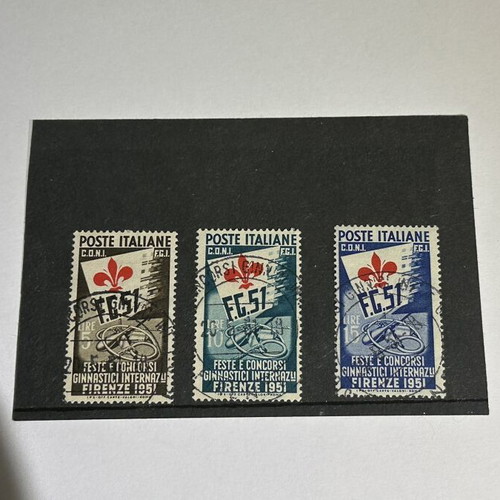 Italian commemorative stamp set 1951 used